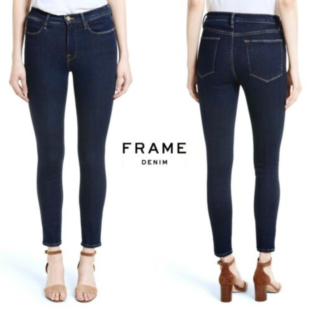 FRAME DENIM LE HIGH SKINNY GROVE STREET JEANS MADE IN USA SZ 24